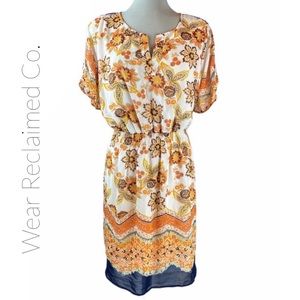 ENFOCUS Orange & Navy Spring Summer Dress